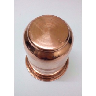 Classy 100% Copper 300ml Rounded Drinking Glass Cup Tumbler Mug - Ayurveda Health Yoga